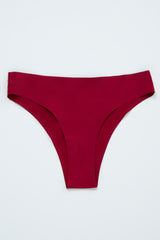 Burgundy High Waist Seamless Maternity Underwear