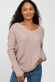 Light Pink Knot Back Sweater