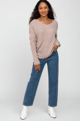 Light Pink Knot Back Sweater