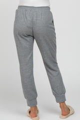 Grey Distressed Maternity Joggers