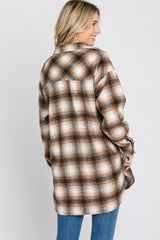 Brown Plaid Flannel Shacket