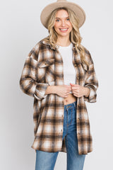 Brown Plaid Flannel Shacket