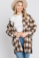 Brown Plaid Flannel Shacket