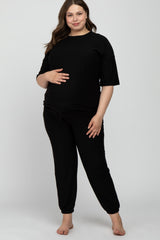 Black Jogger Maternity Plus Lounge Set