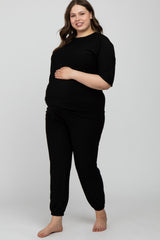 Black Jogger Maternity Plus Lounge Set