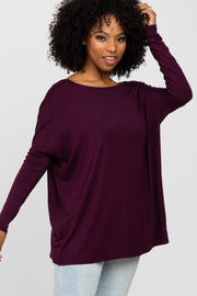 Plum Dolman Sleeve Tunic Top