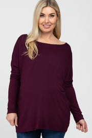 Plum Dolman Sleeve Maternity Tunic Top