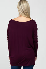 Plum Dolman Sleeve Maternity Tunic Top