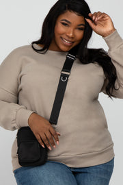 Taupe Pocketed Plus Sweatshirt