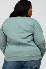 Mint Pocketed Plus Sweatshirt