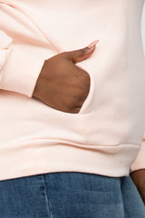 Light Pink Pocketed Plus Sweatshirt