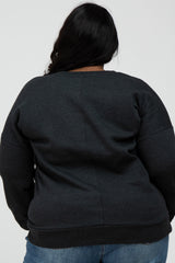 Charcoal Pocketed Plus Sweatshirt