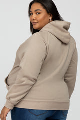 Taupe Plus Maternity Hoodie