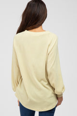 Yellow Knit Long Sleeve Top