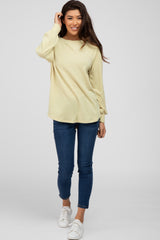 Yellow Knit Long Sleeve Top