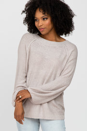 Taupe Knit Lightweight Sweater