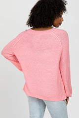 Pink Knit Lightweight Sweater