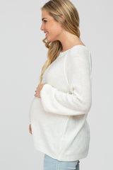 Ivory Knit Lightweight Maternity Sweater