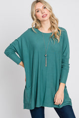 Jade Pocketed Dolman Sleeve Top