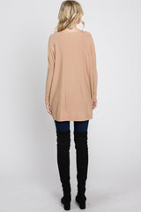 Taupe Pocketed Dolman Sleeve Top