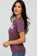 Plum Mama Short Sleeve Top