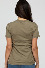 Olive Mama Short Sleeve Top