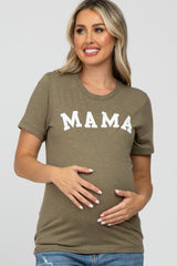 Olive Mama Short Sleeve Maternity Top