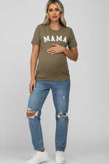 Olive Mama Short Sleeve Maternity Top