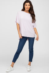 Lavender Dolman Sleeve Terry Top