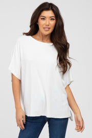 Ivory Dolman Sleeve Terry Top