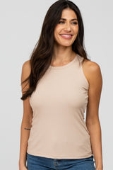 Taupe Ribbed Tank Top