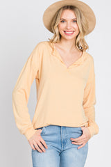 Yellow Soft Knit Long Sleeve Maternity Top