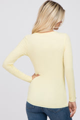 Yellow Henley Long Sleeve Top