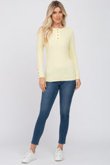 Yellow Henley Long Sleeve Top