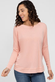 Peach Lightweight Terry Sweater