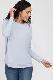 Light Blue Lightweight Terry Sweater