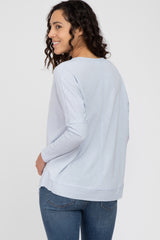 Light Blue Lightweight Terry Sweater