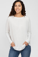 Ivory Lightweight Terry Maternity Sweater