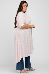 Light Pink Floral Tie Front Plus Cover Up