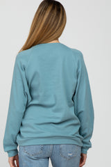 Teal Long Sleeve Maternity Top