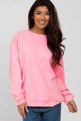 Pink Long Sleeve Maternity Top