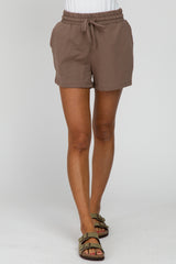 Mocha French Terry Sweat Shorts