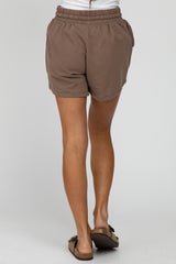 Mocha French Terry Sweat Shorts