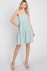 Mint Tiered Mini Dress