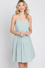 Mint Tiered Mini Dress