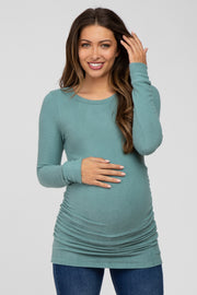 Jade Soft Knit Ruched Maternity Top