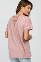 Mauve Criss Cross Back Top