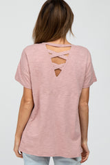 Mauve Criss Cross Back Top