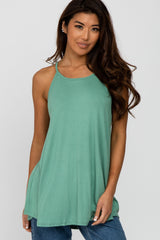 Light Olive Ribbed Sleeveless Top