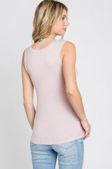 Light Pink Basic Sleeveless Top